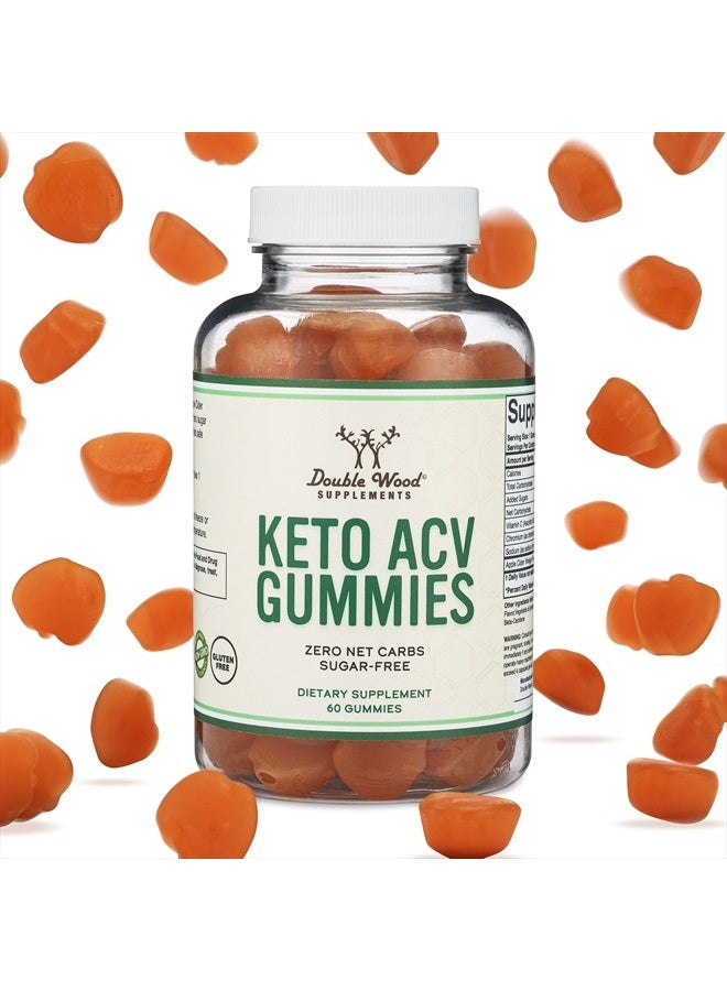 Double Wood Supplements Keto Gummies ACV - Sugar Free Gummies, Zero Net Carbs (60 Keto AVC Gummies, 375mg of Apple Cider Vinegar per Serving) Enhanced with Chromium (Only 2.5 Calories Per Keto Gummy) by Double Wood - Image 5
