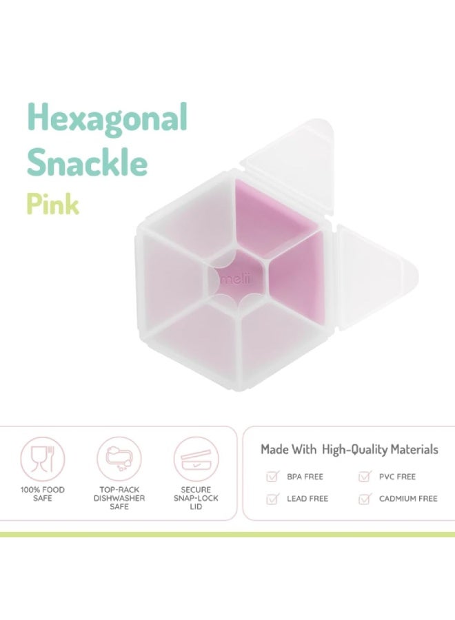 Melii Hexagon Snackle - 6 Compartment - Pink (6 pc/inner) - Image 5