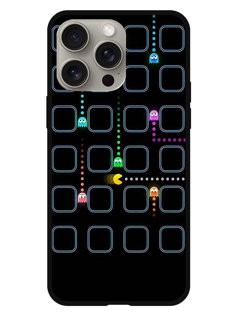 Theodor Protective Case Anti Scratch Shock Proof Bumper Cover For iPhone 15 Pro Pac man - Image 1