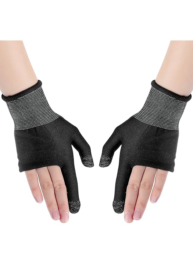 Green Tiger Breathable Touchscreen Gaming Gloves with Thumb Sleeves - Ultra-Thin Anti-Sweat Design for Mobile Gamers Streamers & Tablet Users - Comfortable Finger Sleeves for Long Gaming Sessions, One Size - Image 1