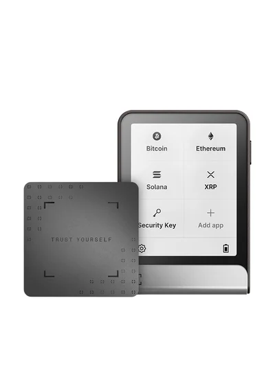 Ledger Flex Hardware Wallet | 2.84" TouchScreen + Recovery Key, Bitcoin Security, World's Safest Crypto Wallet, Bluetooth Connection, USB-C Charging, 5000+ Coins & NFT, for iOS & Android - Black