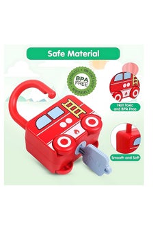 Made2Motivate Preschool Learning Activities Lock and Key Toy Montessori Counting and Matching Toy for Toddler Sensory Car Activity Preschool Fine Motor Skill Toy for Kids  - Image 4