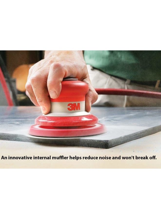 3M Random Orbital Sander – Pneumatic Palm Sander – 5” x 3/16” Diam. Orbit – Stikit Disc Pad – For Wood, Composites, Metal – Original Series, 20317 - Image 5
