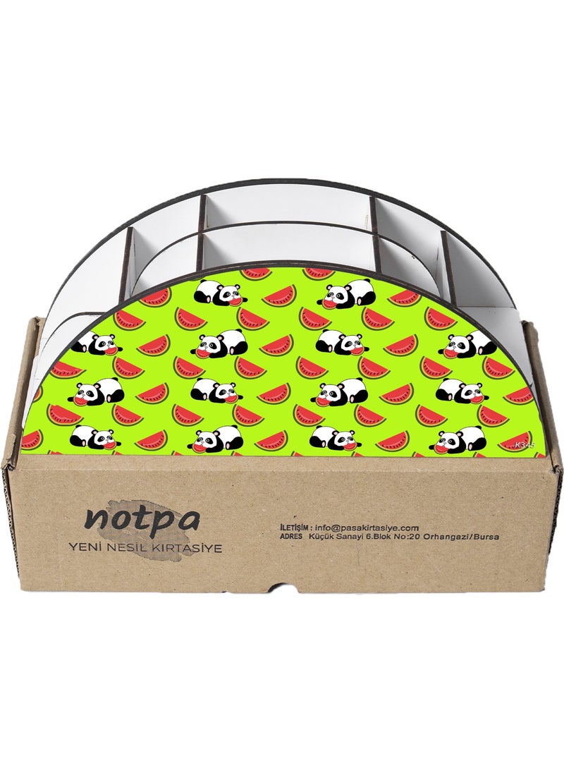 KutuTR Wooden Vip Mini Animals Rainbow Ruler Desktop Pen Holder Organizer with Mounted Box  - Image 5