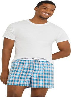 Hanes Hanes Originals Men’s Woven Boxer,Moisture-Wicking Underwear, Modern Fit Low Rise, Multipacks  - Image 1