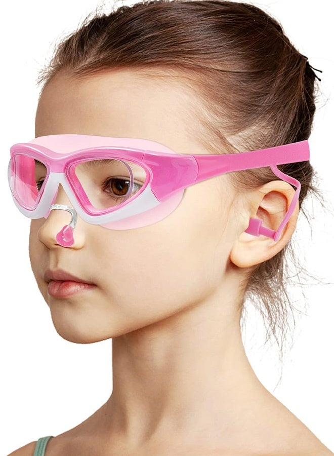 AZorb Swimming Goggles Kids Anti-Fog Waterproof Silicone UV Protection Swim Glasses with Adjustable Strap Comfortable Leak-Proof Design for Kids Youth Pink - Image 2