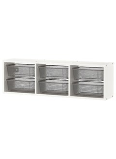 Trofast Wall Storage, White & Dark Grey, 99X21X30 Cm 