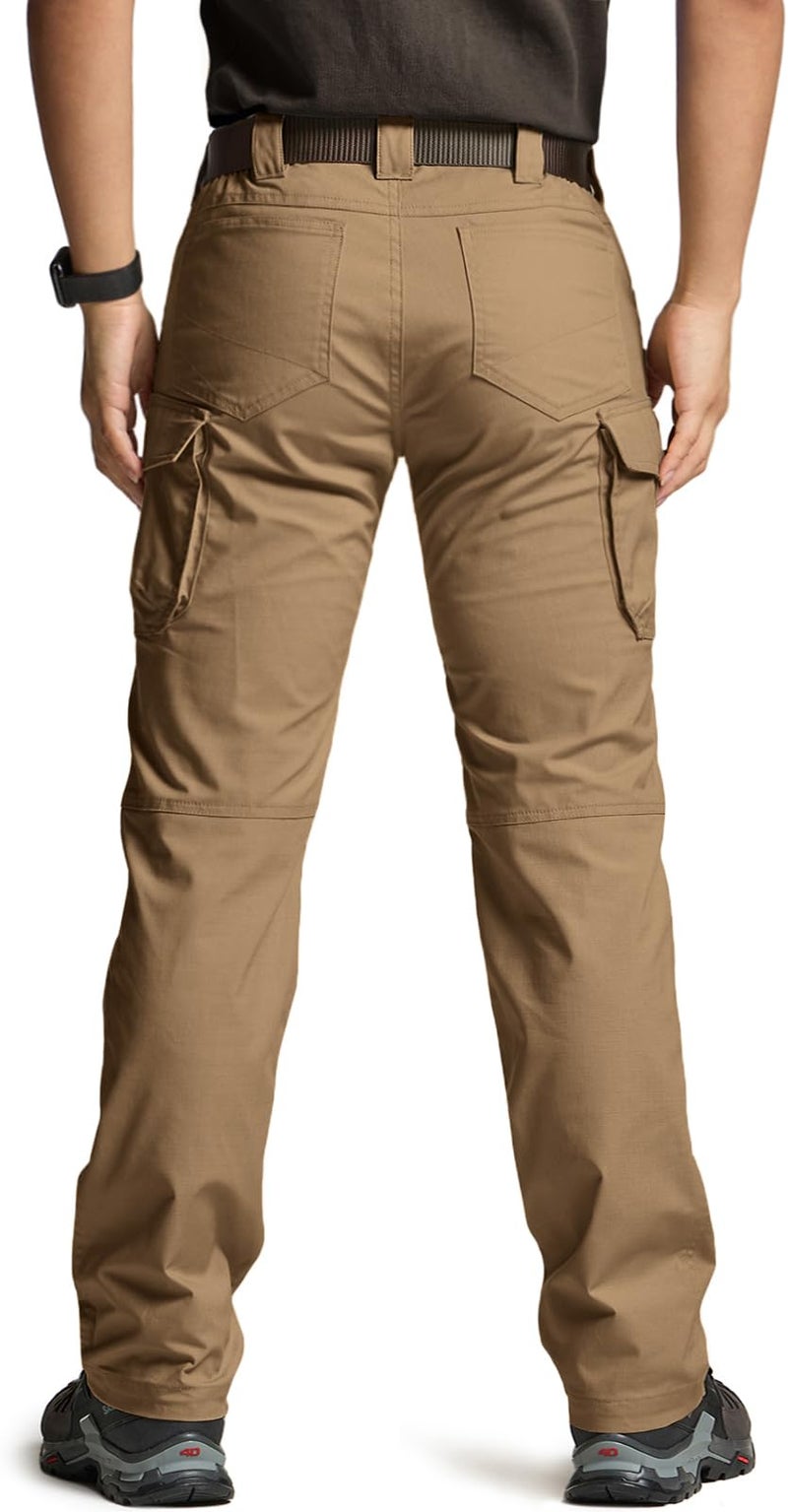 CQR Women's Flex Stretch Tactical Pants, Water Resistant Ripstop Cargo Work Pants with Pockets for Outdoor & Hiking, Vanguard Cougar, 6 - Image 2