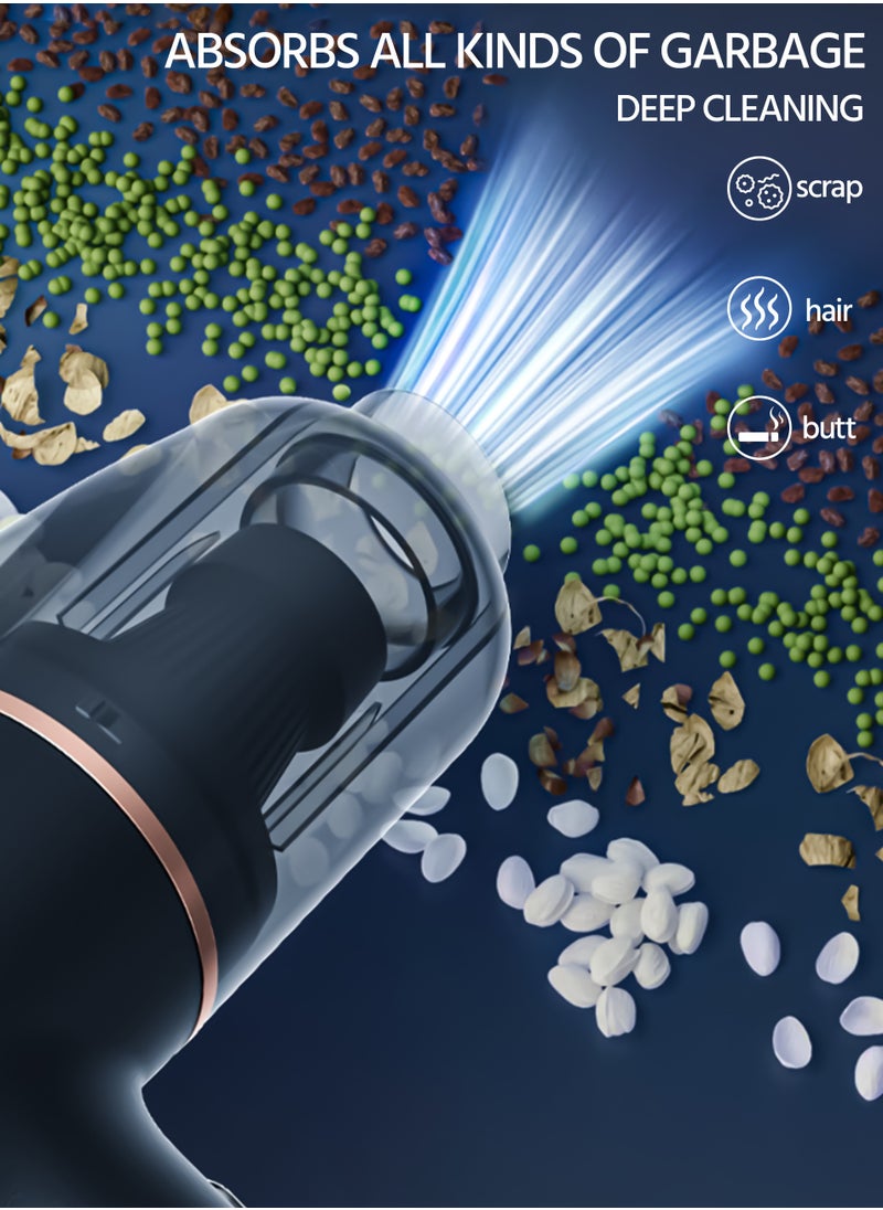 هاوهان مكنسة كهربائية لاسلكية للسيارة ، منفضة هواء ، نفخ هوائي محرك قوي بدون فرش 19000PA مكنسة محمولة باليد مع بطارية 4000 مللي أمبير في الساعة ومطرقة أمان ، فوهات متعددة محمولة للسيارة ، لوحة المفاتيح ، المنزل ، المكتب ، المطبخ  - Image 2