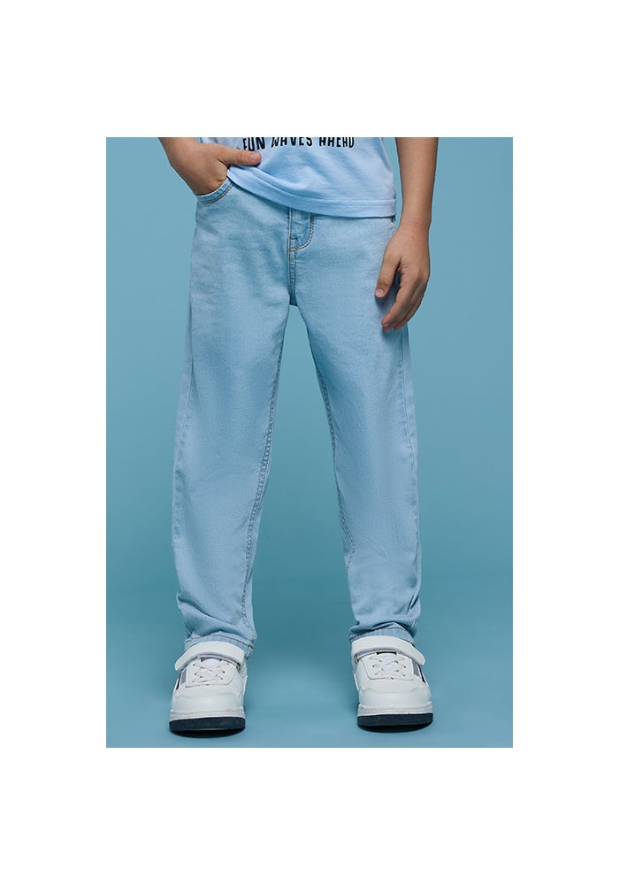 R&B Washed Jeans with Button Closure - Image 1