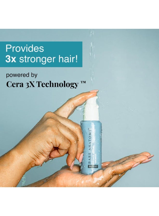 Damage Repair Hair Serum, Powered by Cera3x Technology Delivers 3x Hair Strengthening, Serum for Smoothing for Dry and Frizzy Hair, 50ml - view 3