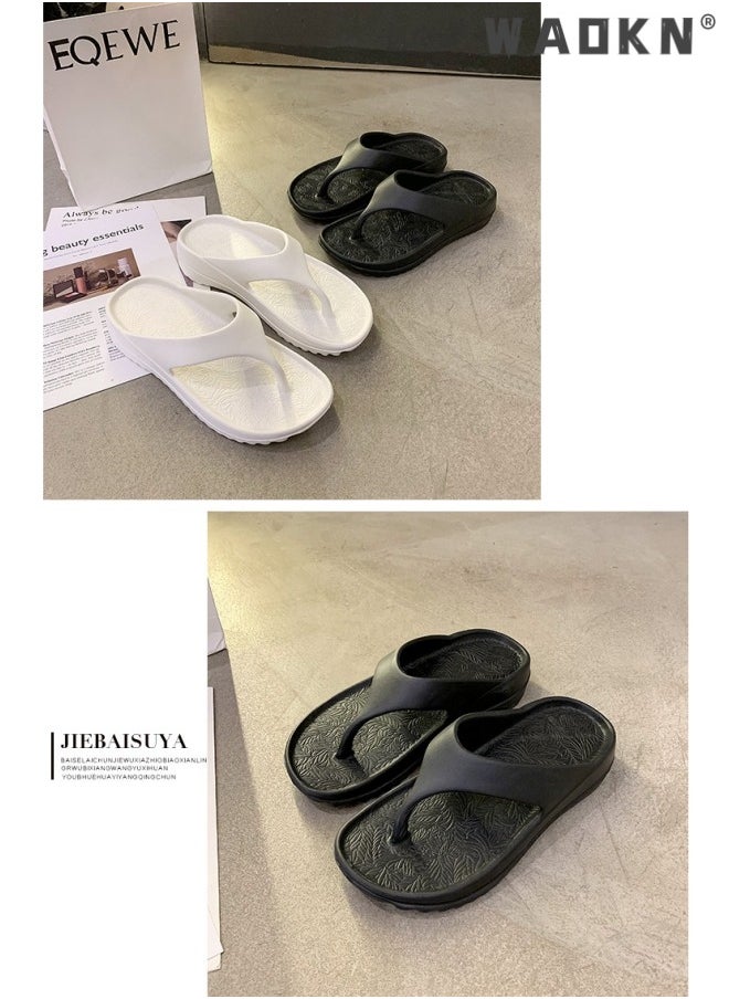 Slippers Sandals for Women/Men Personalized Flip-flops Male External Summer Fashion Thick Bottom Couples Beach Soft Bottom Sandwich Foot Slippers Female Non-Slip House Shoes Beach Pool Sliders