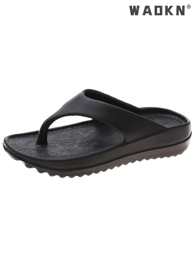 Slippers Sandals for Women/Men Personalized Flip-flops Male External Summer Fashion Thick Bottom Couples Beach Soft Bottom Sandwich Foot Slippers Female Non-Slip House Shoes Beach Pool Sliders