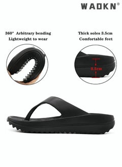 WAOKN Slippers Sandals for Women/Men Personalized Flip-flops Male External Summer Fashion Thick Bottom Couples Beach Soft Bottom Sandwich Foot Slippers Female Non-Slip House Shoes Beach Pool Sliders  - Image 5