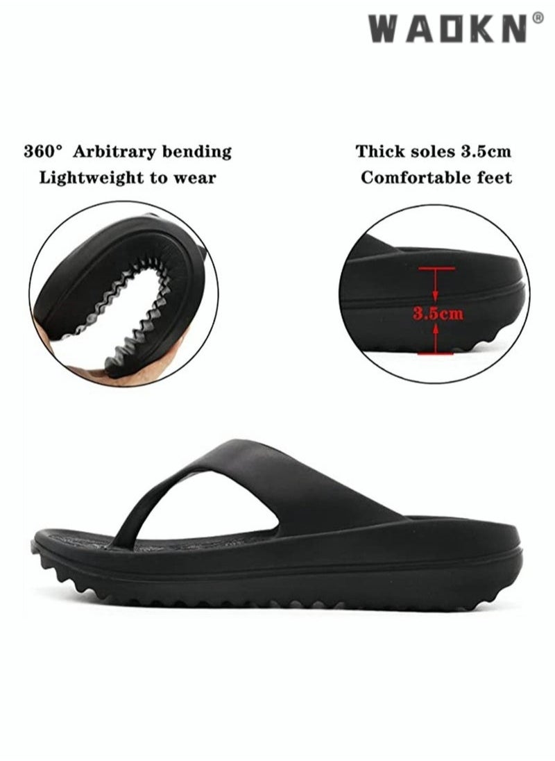Slippers Sandals for Women/Men Personalized Flip-flops Male External Summer Fashion Thick Bottom Couples Beach Soft Bottom Sandwich Foot Slippers Female Non-Slip House Shoes Beach Pool Sliders