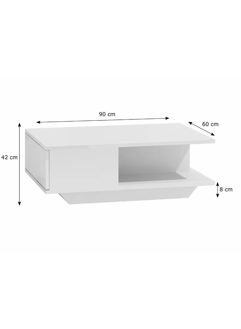 Malazhouse Coffee Table, white - 90Lx 42H x 60W – 90L x 40H x 60W - Image 4