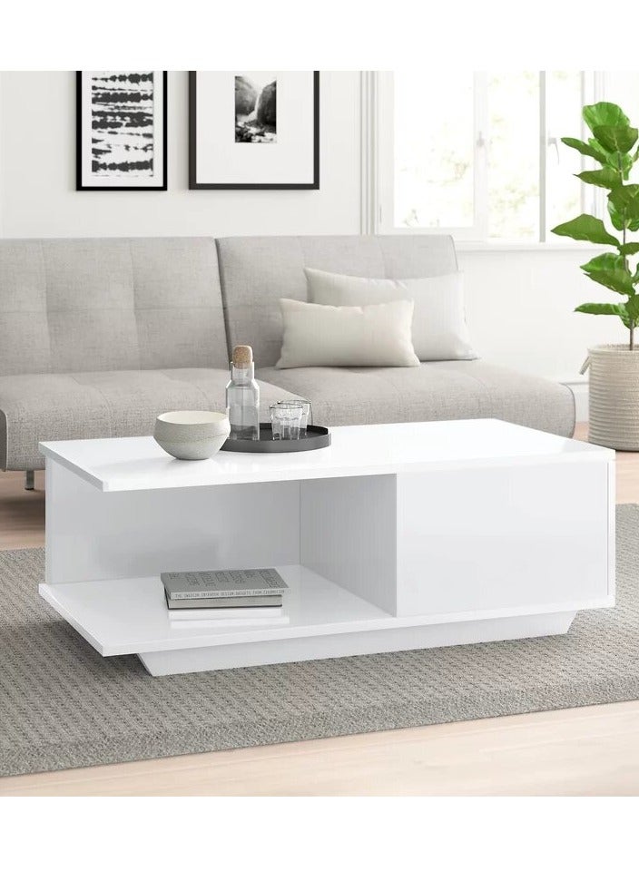 Malazhouse Coffee Table, white - 90Lx 42H x 60W – 90L x 40H x 60W - Image 1