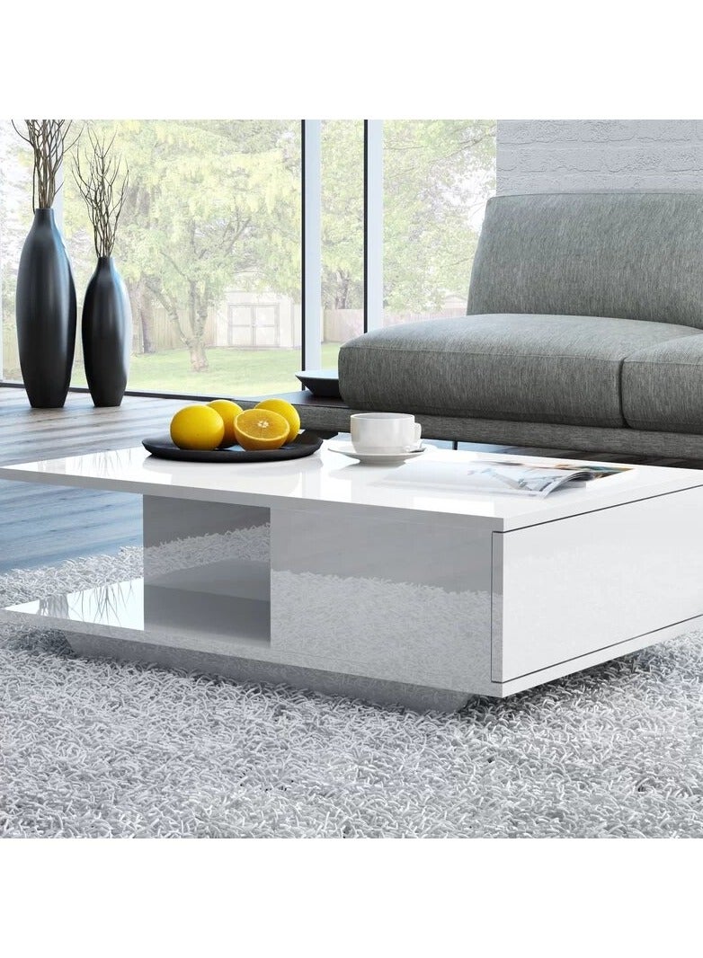 Malazhouse Coffee Table, white - 90Lx 42H x 60W – 90L x 40H x 60W - Image 2
