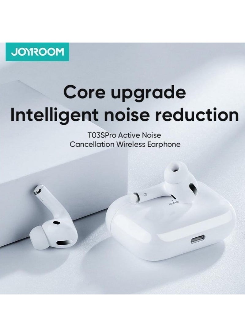 JR-T03S Pro TWS In-Ear Earphones Wireless Earbuds With Replacement Eartips Standard Version White - Image 2