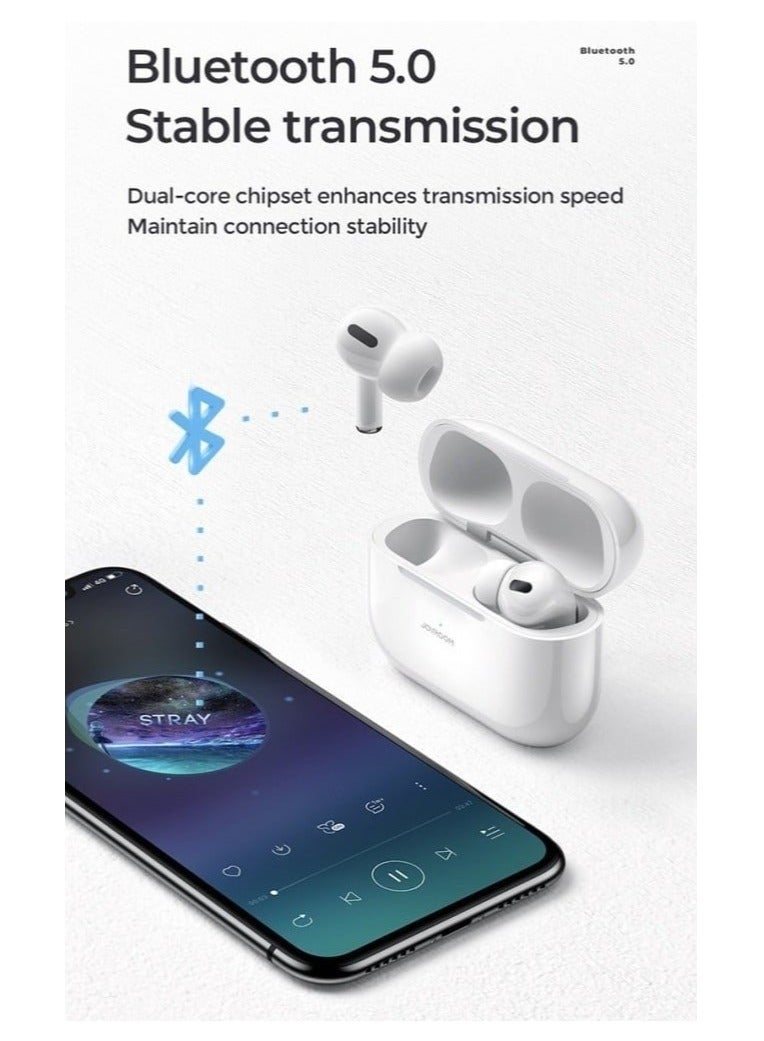 JR-T03S Pro TWS In-Ear Earphones Wireless Earbuds With Replacement Eartips Standard Version White - Image 3