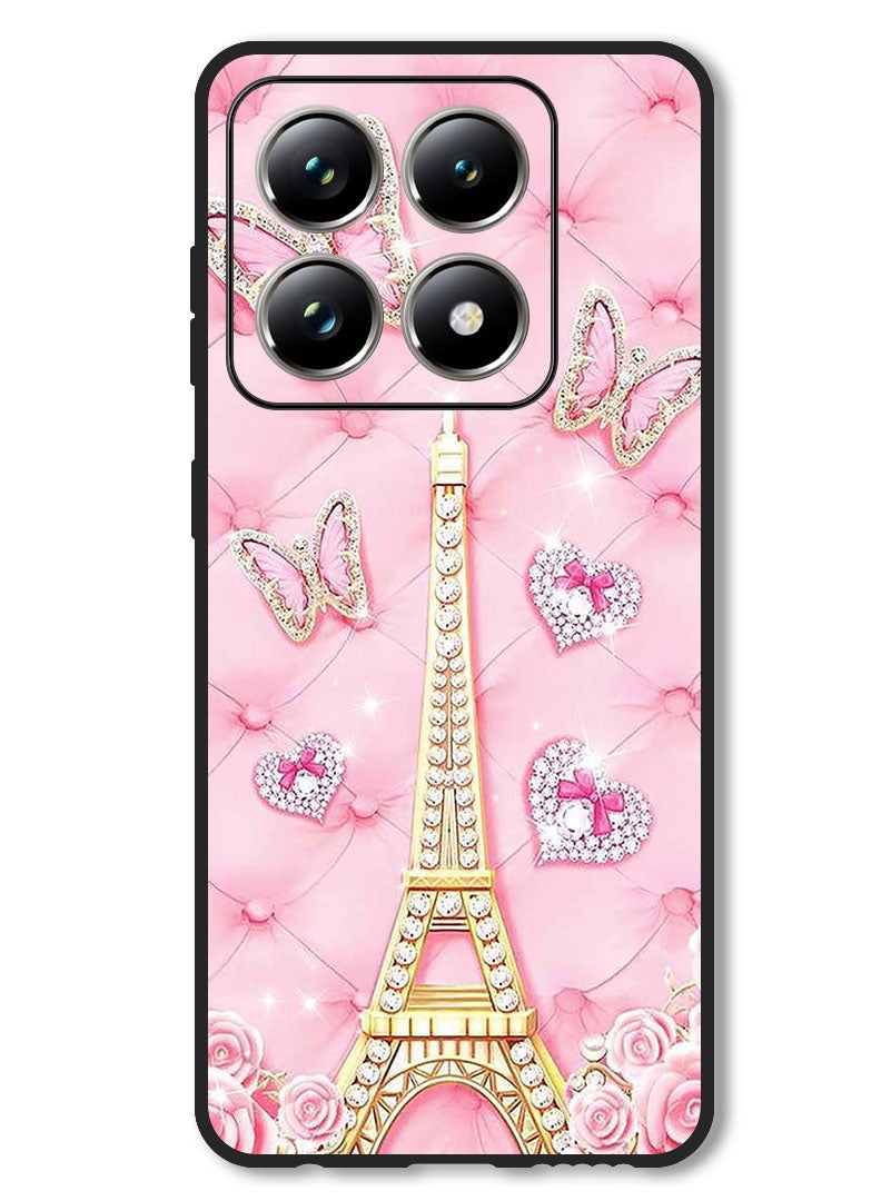 Theodor Case Compatible with Xiaomi 14T Pro Protection Shockproof Bumper Cover Eiffel Tower (2) - Image 1