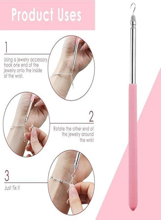 RASOFAB Zwerlin Bracelet Wearing Tool Hook - Stainless Steel Jewelry Fastener Helper for Easy One-Hand Use with Bracelets, Zippers, Necklaces, Watch Clasps and Ties - Ideal for Women Seniors and Daily Dressing - Image 5