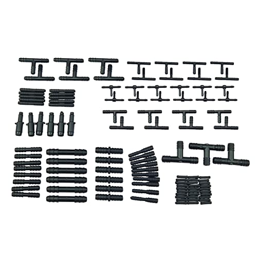 Ucreative 113PCS Heat Resistant 240℃ (460℉) Nylon Connector Assortment for Automotive Vacuum Tubing Hose Vacuum Tee Kit 12 Sizes Black - Image 5