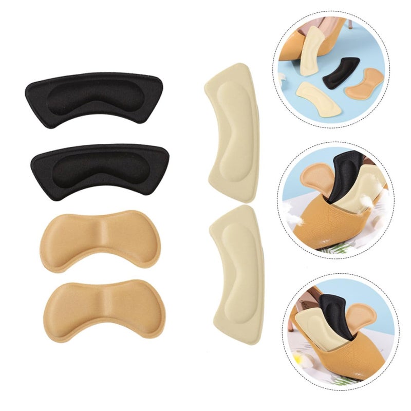 Adhesive Heel Cushions 3 Pairs Black Beige Khaki Prevent Slipping Comfort Fit Women Shoes - Image 3