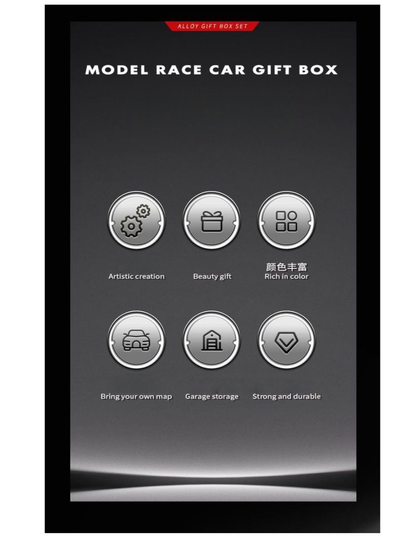 Children's Tin Car Alloy Car Toy Mini 48 Power Car Gift Box Set - Image 2