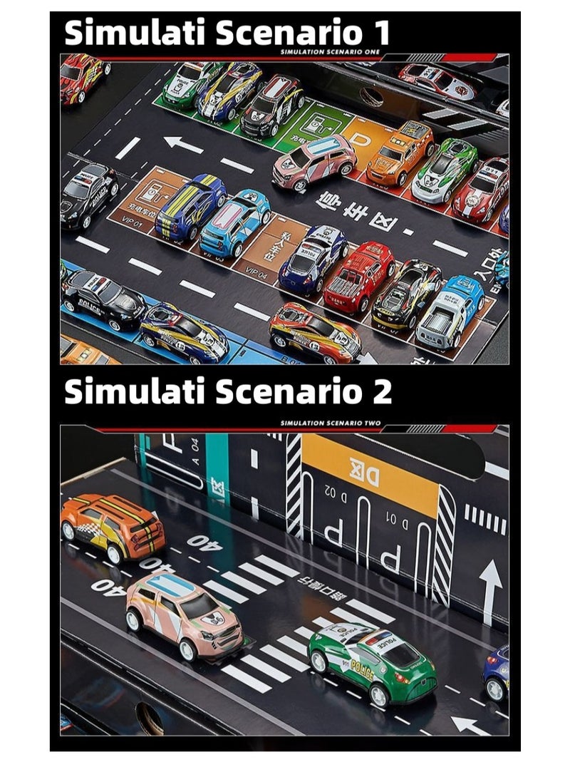 Children's Tin Car Alloy Car Toy Mini 48 Power Car Gift Box Set - Image 5