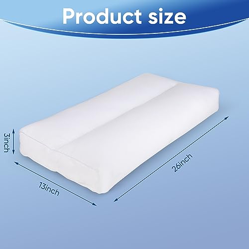 MINUPWELL Knee Pillow for Side Sleepers - Between Leg & Under Knee Pillow for Back Sleepers - Leg Pillow with 850G 7D Alternative for Relieving Leg, Back, and Knee Pain - 100% Cotton Fabric - White - Image 5