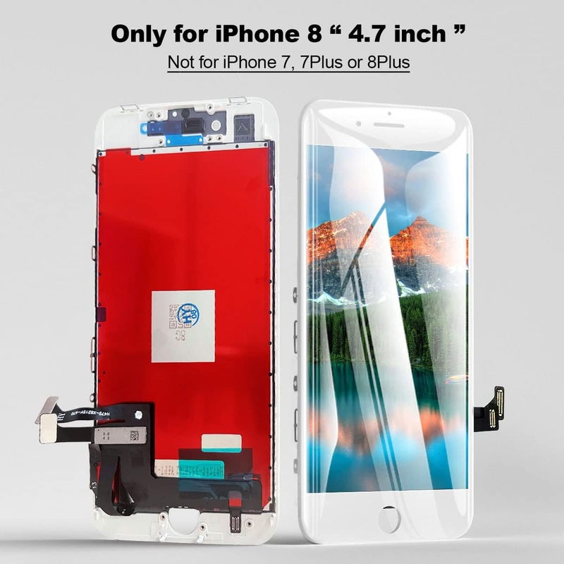 EFAITHFIX for iPhone 8/SE 2020 LCD Screen Replacement White 4.7 Inch Frame Assembly Display 3D Touch Screen Digitizer with Repair Tools Kit Tempered Glass Screen Protector for A1863, A1905, A1906 - Image 3
