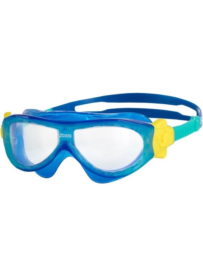ZOGGS Phantom Kids Mask Blue Turquoise Clear - Image 1