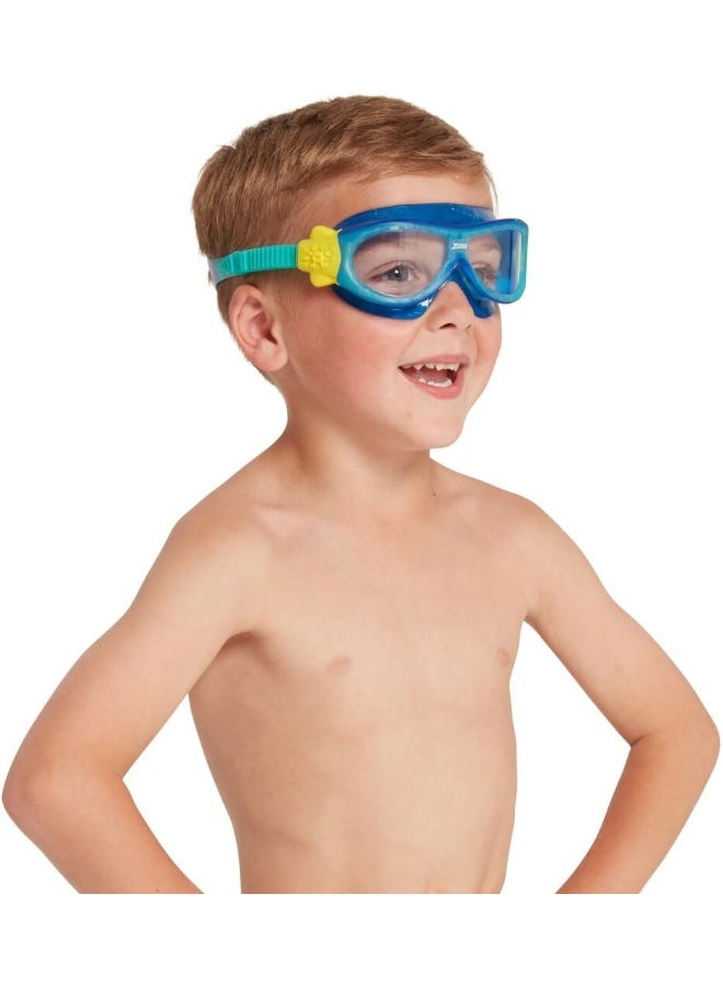 ZOGGS Phantom Kids Mask Blue Turquoise Clear - Image 2