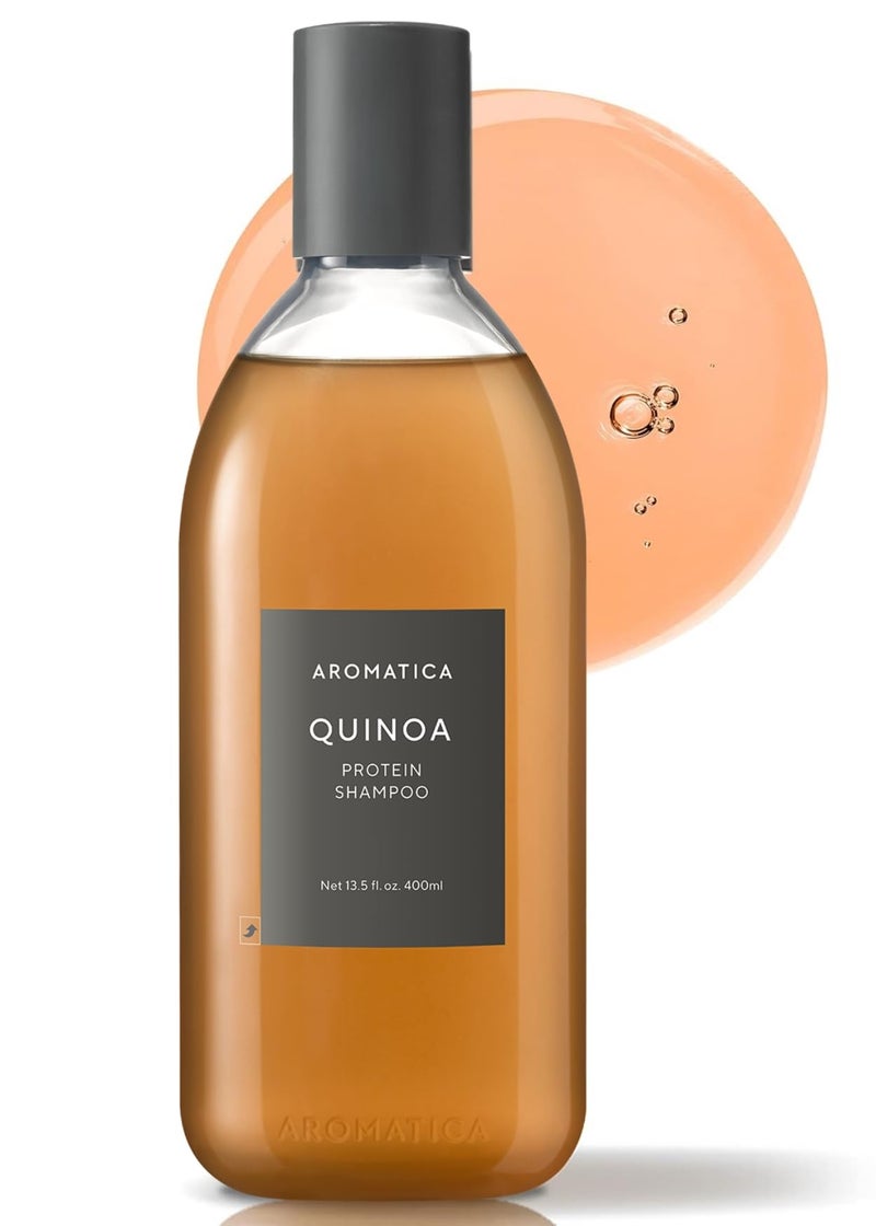 AROMATICA Quinoa Protein Shampoo 13.53 oz / 400ml â€“ Provides Protein and Nourishment to Extremely Damaged Hair- Free from Sulfate, Silicone - Image 1