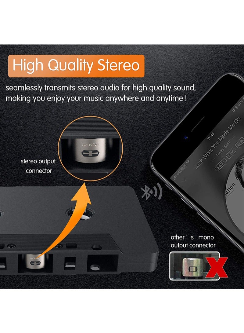 Aikanbo Bluetooth 5.0 Car Audio Cassette Receiver Tape Player Aux Adapter for Car Stereo Everyday Use - Image 3