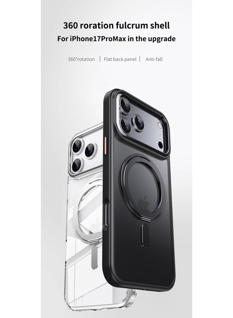 روك بو كيس ل آيفون 17 برو [360 درجة حلقة الوقوف] [متوافق مع Magsafe] صدمة مقاومة للإسقاط حماية رقيقة المغناطيسية آيفون 17 برو كيس الهاتف للرجال والنساء - Image 2