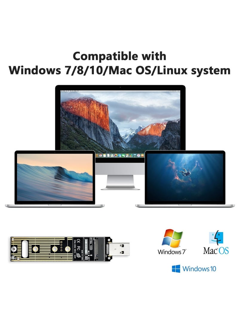 SYOSI NVME to USB Adapter USB 3.1 Gen 2 to M.2 NVMe SSD Converter Adapter 10Gbps PCIe Based M Key Hard Drive Reader Max 4TB Support UASP for 2280 2260 2242 2230 SSD (Only for M.2 NVME) - Image 5
