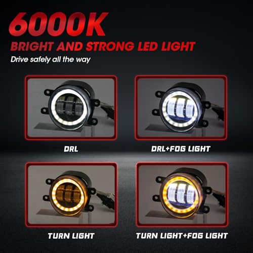 WEZEMLIGHT New Version LED Fog Lights Assembly Replacement For 2011-2013 CT200h 2011-2014 IS250/350 Toyota 4Runner Avalon Camry Highlander Matrix Prius Rav4 Tacoma LED Fog Lamps 1 Pair (Includes DRL) - Image 5