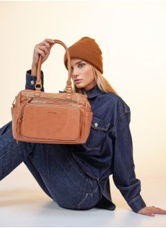 David Jones David Jones- Leather Duffle Bag for women model cm6981- Faux leather work and travel duffle bag- All gender neutral bag in size extra large for travel and work  - Image 2