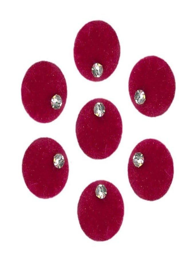 Glamyou Bindi Maroon Tiny Bindis Tikka for Girls Women Ladies (Pack of 3) (Red Round Felt Bindis) - Image 2
