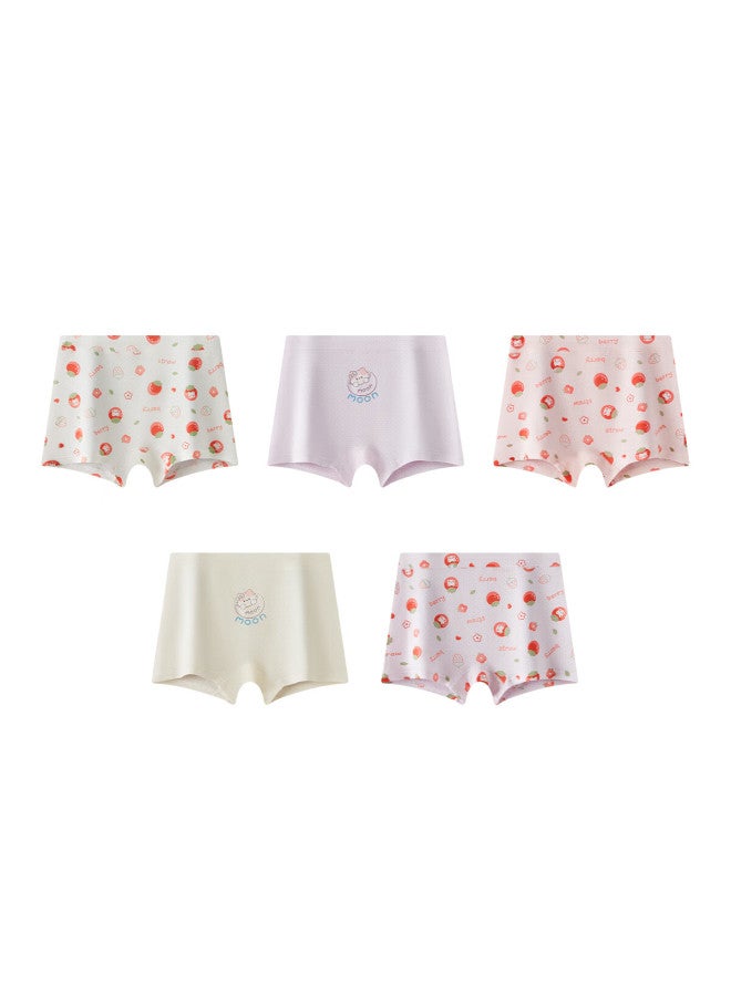 Deesha Girls' Breathable Mesh 5-pack Soft Anti-chafing Boxer Briefs, Age 7, Antibacterial Comfortable Kids' Underwear - Image 3