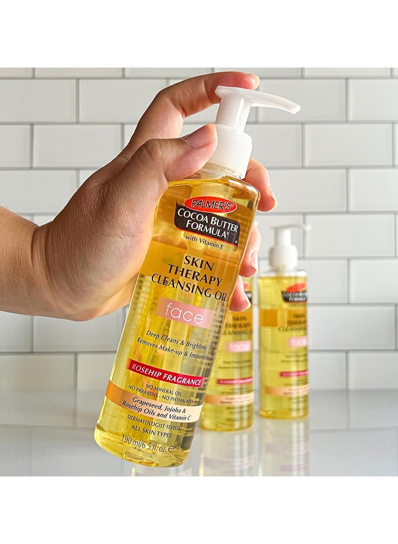 PALMER'S Cocoa Butter Skin Therapy Cleansing Oil Face 190ml - Image 3