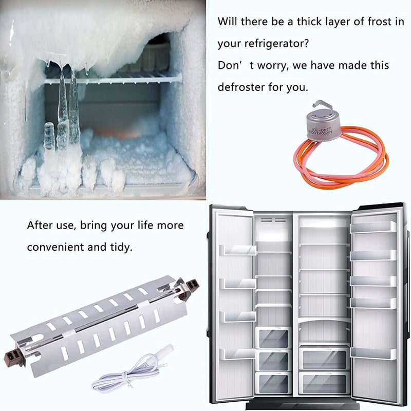 SUMNEW WR51X10055 Refrigerator Defrost Heater Replacements WR55X10025 Refrigerator Temperature Sensor WR50X10068 Defrost Thermostat Compatible with General Electric Hotpoint Replaces WR51X10030. - Image 3