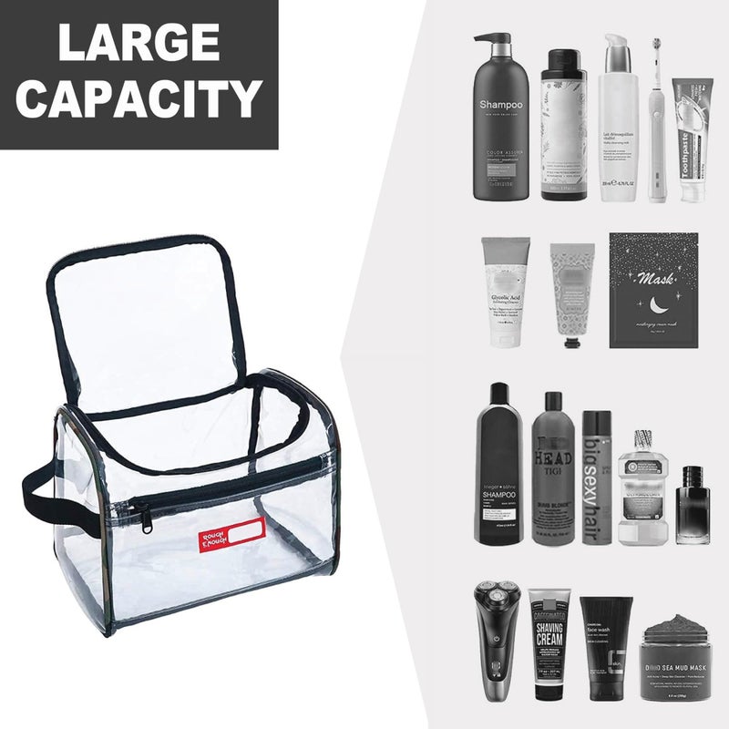 RE ROUGH ENOUGH Rough Enough Clear Makeup Toiletry Bag Cosmetic Organizer Large Medicine Pouch with Zipper for Women Travel Accessories Essentials Pouch Toiletries Airport - Image 5