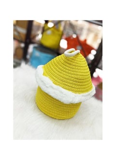 Generic Box with a fur cover, a decorative piece for the home, office or any place, yellow z  - Image 1