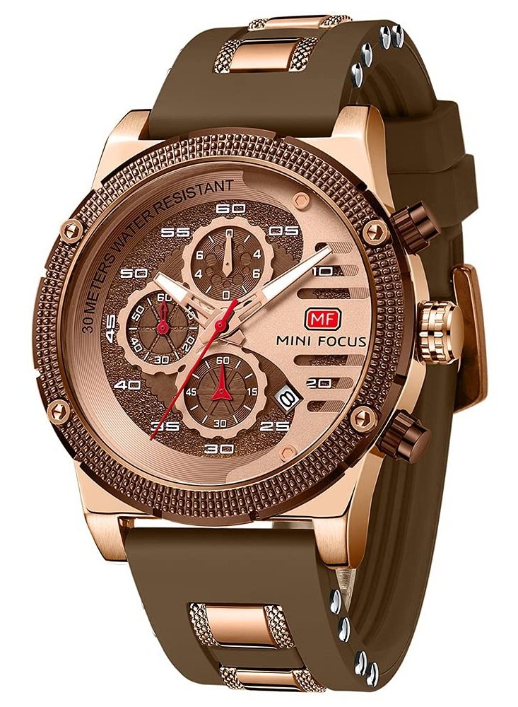 KASTWAVE Mens Watches for Casual Chronograph Waterproof Sport Military Watch Analog Quartz Movement Stylish Luxury Dress Wrist Watch Elegant Gift Watch for Men - Image 1