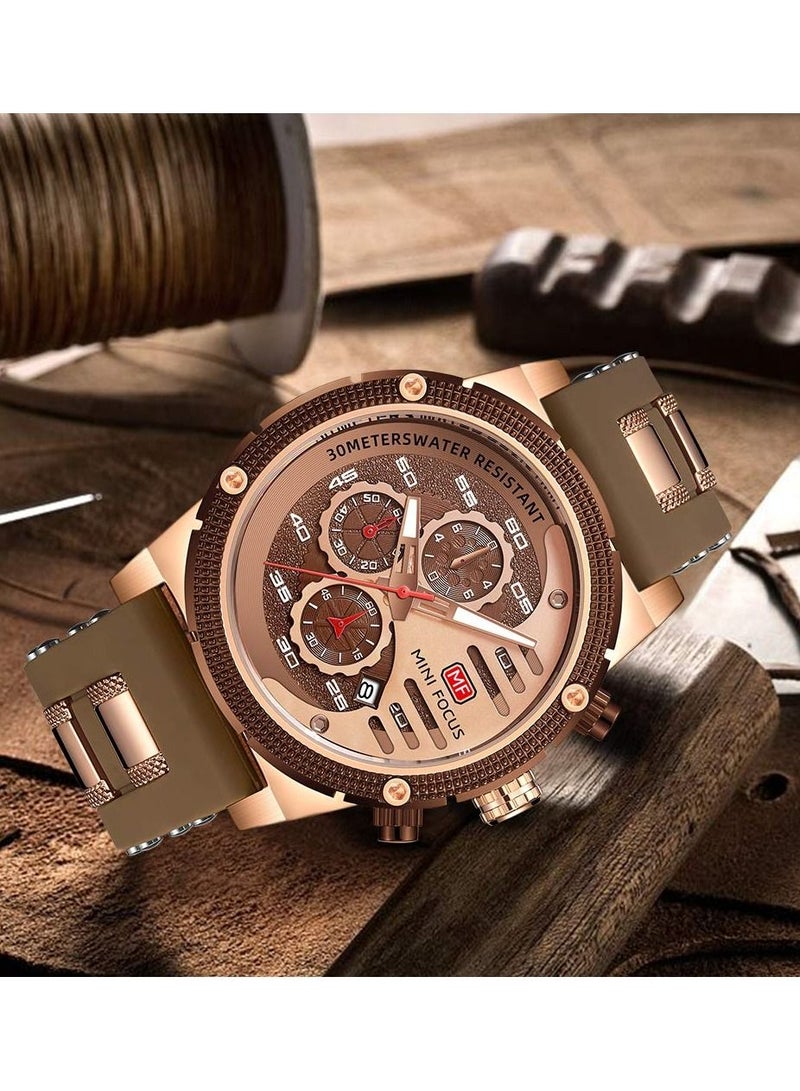 KASTWAVE Mens Watches for Casual Chronograph Waterproof Sport Military Watch Analog Quartz Movement Stylish Luxury Dress Wrist Watch Elegant Gift Watch for Men - Image 4