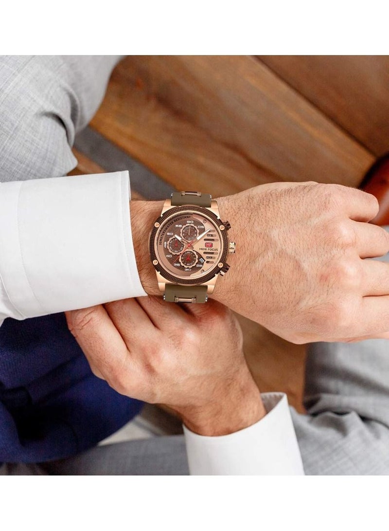 KASTWAVE Mens Watches for Casual Chronograph Waterproof Sport Military Watch Analog Quartz Movement Stylish Luxury Dress Wrist Watch Elegant Gift Watch for Men - Image 3