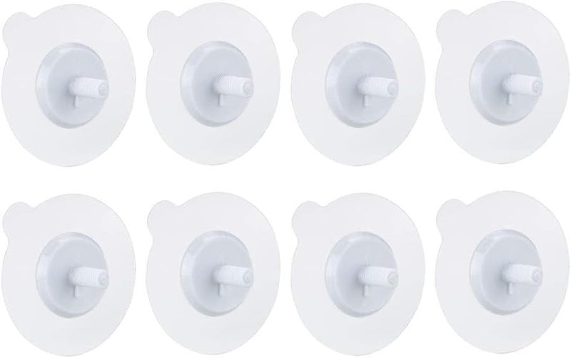 8 حزمة من الخطافات الحائطية الشفافة ذاتية اللصق لا تحتاج إلى حفر، مثالية للتعليق في الحمام والمطبخ دون إتلاف الجدران - Image 1